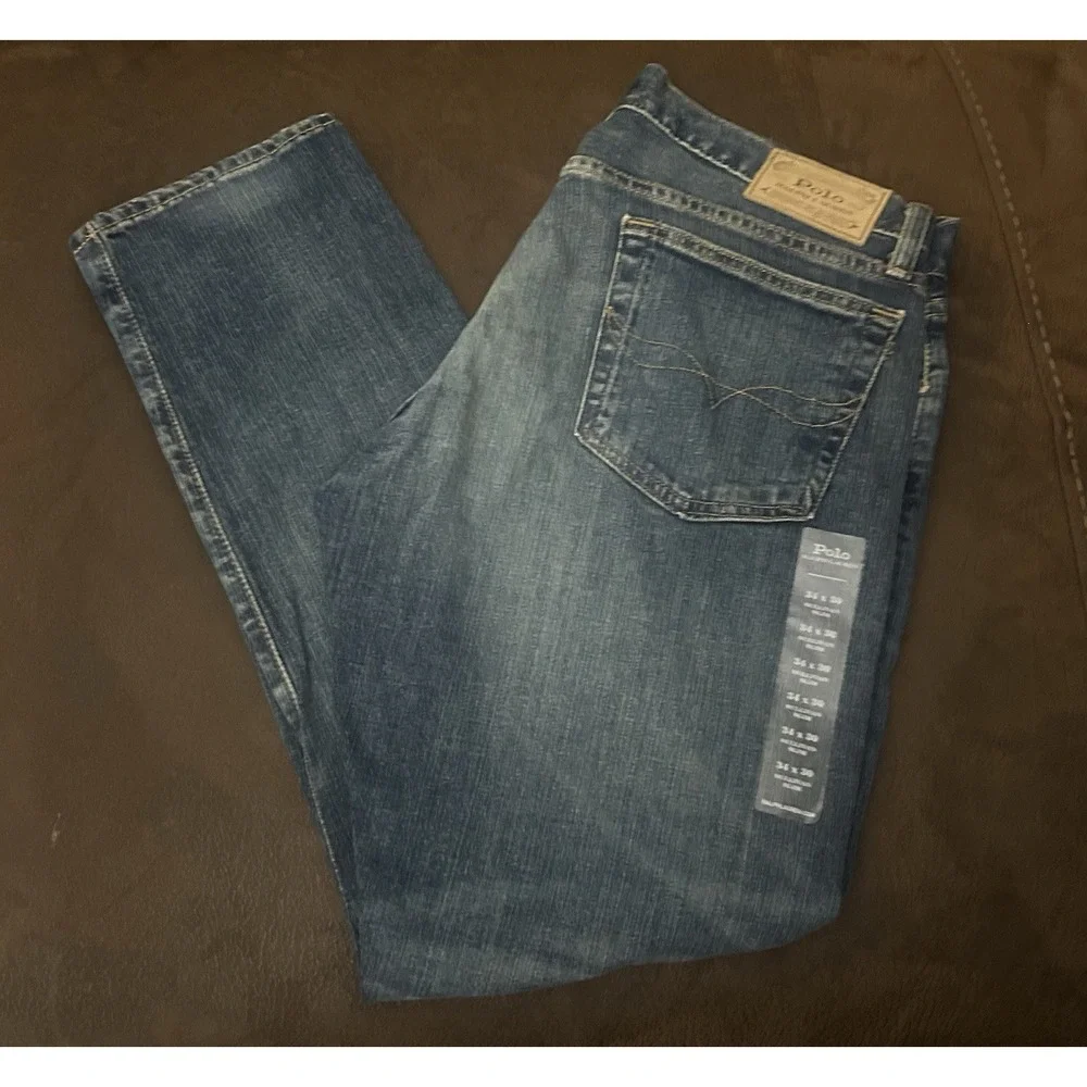 Polo Ralph Lauren Sullivan Slim Jeans Mens 34X30  Blue Stretch Denim
